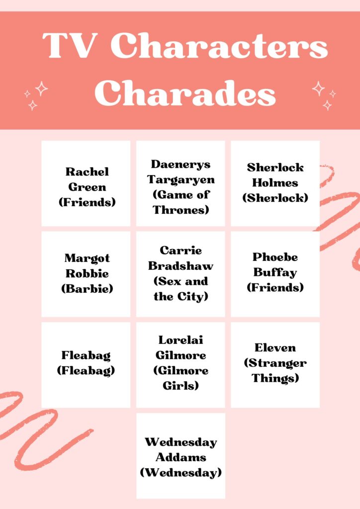 Charades Template